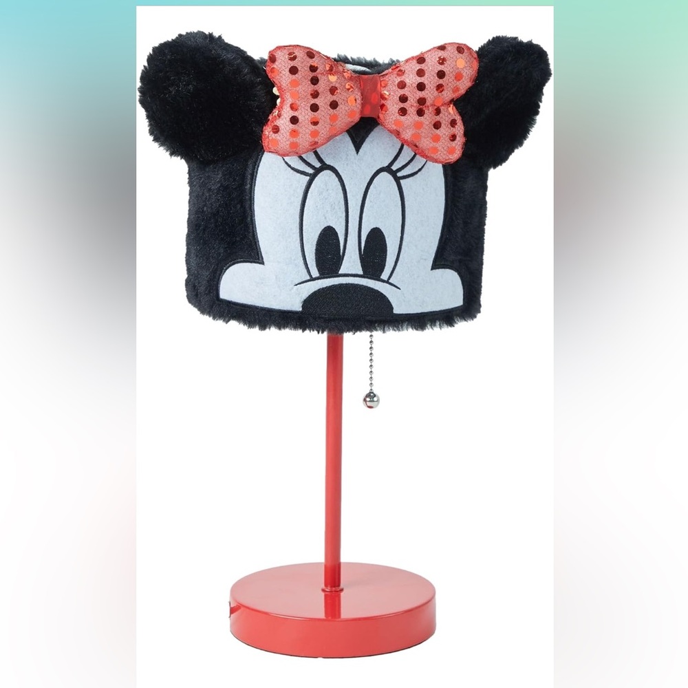 Minnie Mouse Black and Red Table Lamp